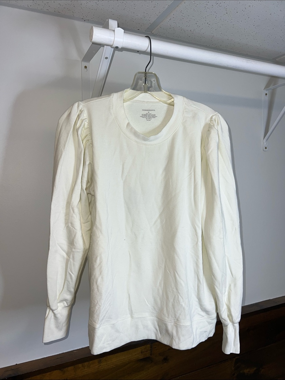 summersalt Cream Ribbed-Neck‎ Sweatshirt- M